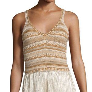Alice + Olivia Gold Crop Top